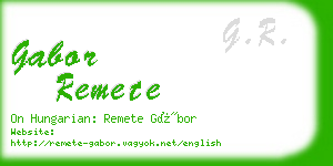 gabor remete business card